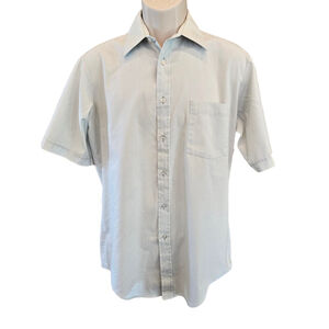 Kuppenheimer made in USA size medium (?) Light blue suit shirt casual ^